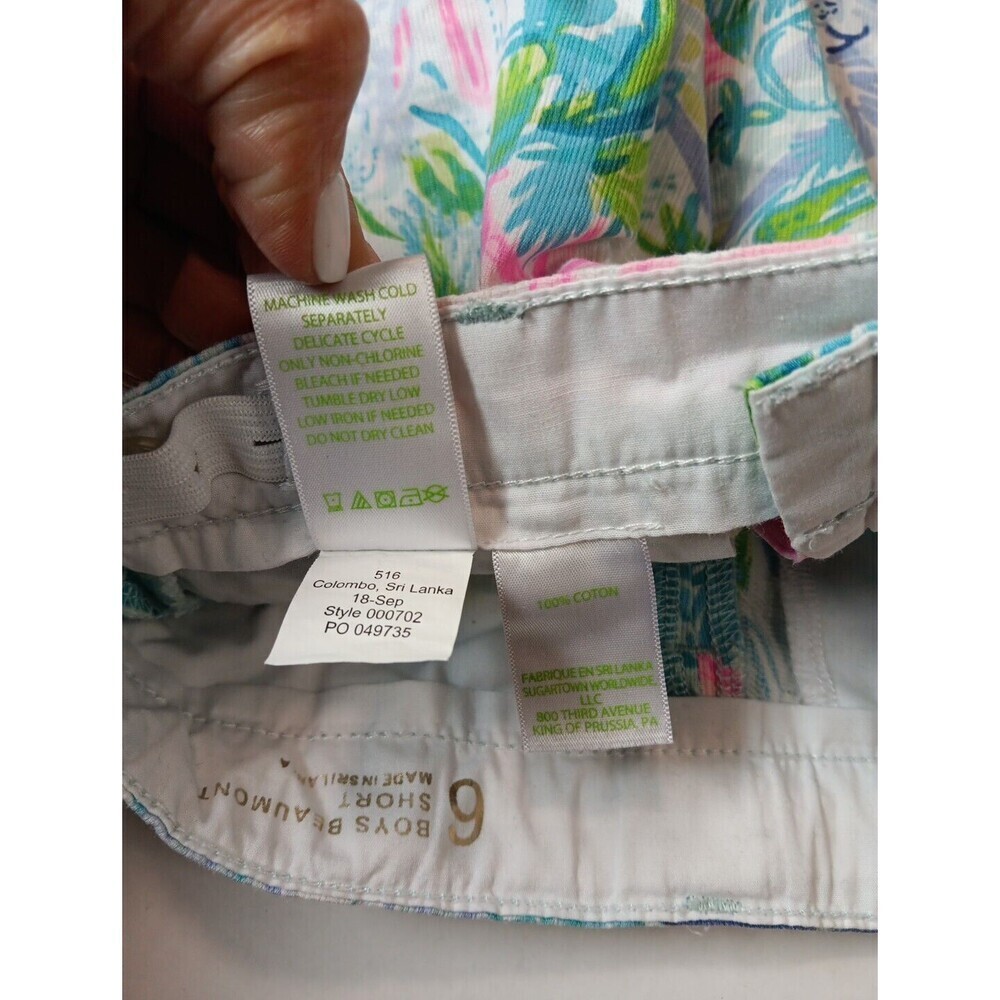 Boys Lilly Pulitzer Beaumont Shorts Size 6 Bohemian Queen Chino Preppy - Picture 9 of 10